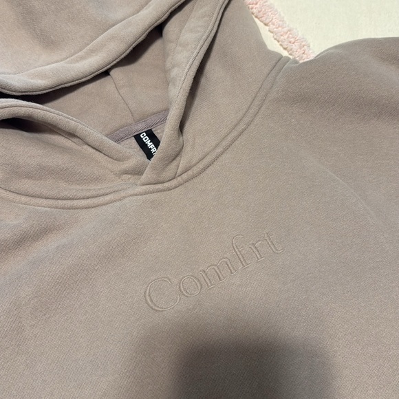 Comfrt Tan/Taupe Hoodie and Sweatpants Set - Picture 2 of 4